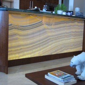 Backlit Onyx Desk