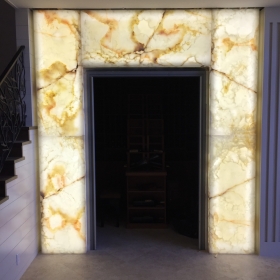 Backlit Wine Room Entry