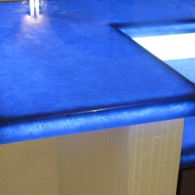 LED Lit Blue Bio-Glass